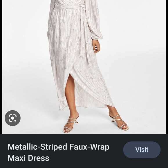 Guess faux wrap metallic dress - Picture 4 of 8